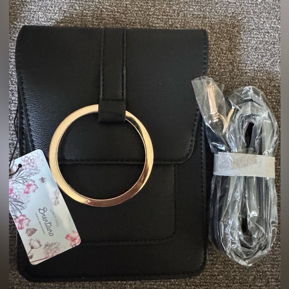 NWT BRENTANO $45 Vegan Small Flap-Over Crossbody - Picture 3 of 7
